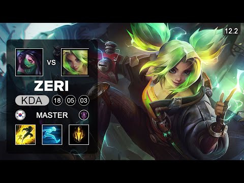 Zeri Top vs Akali - KR Master - Season 12 Patch 12.2