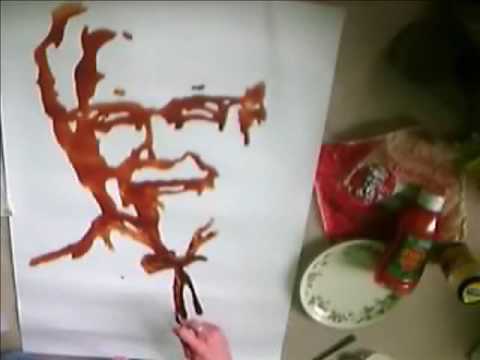 Painting With Chocolate and Ketchup