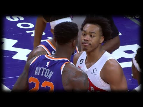 Scottie Barnes and Deandre Ayton Altercation - Raptors vs Suns | 1/30/2023