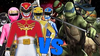 Tortugas Ninja Vs Power Rangers l UltraCombates De Rap Legendario l AdriRoSan ft Otros