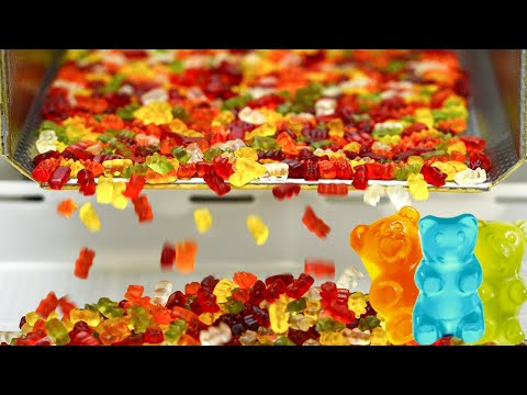 , title : 'How Gummy Bears Are Made - Modern Candy Factory ➤#1'