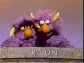 Sesame Street Two Headed Monster Spell The Word Run