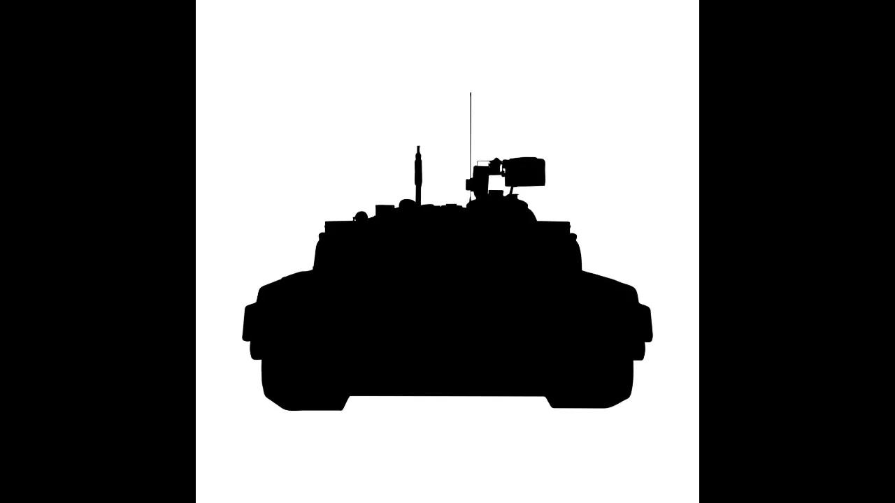 Illustration Of Military Tank In Silhouette Isolated On White : Stock Vector (Royalty Free) 021850
