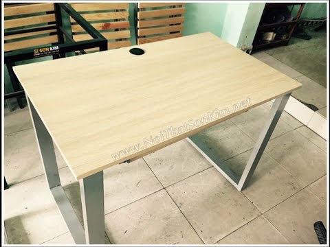Xưởng sản xuất bàn ghế văn phòng khung chân sắt mặt gỗ giá rẻ Sơn Kim   TpHCM