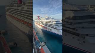 Carnival Sunshine backing out of Grand Turk! #carnivalcruiseline #carnivalsunshine #cruise