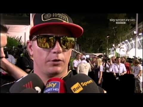 Singapore, interview after qualifying Kimi - 21/09/2013