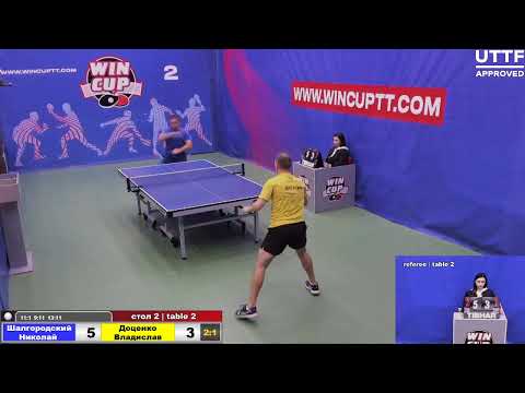 Шалгородский Николай 3-1 Доценко Владислав Турнир Восток 2  WIN CUP 02.11.2020. Прямой эфир. Зал 2.
