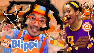 What’s Hiding in the Trick-or-Treat Candy Shop? 🍬 Blippi and Meekah Make Halloween Treats! 👀🍬🎃