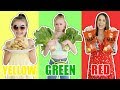 Eating ONLY ONE COLOUR food for 24 HOURS challenge | Family Fizz