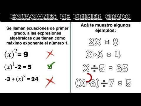 CÓMO PLANTEAR ECUACIONES LINEALES O DE PRIMER GRADO. 10 ejemplos súper fácil