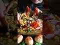 EATING VERY SPICY SAMOSA CHAAT WITH GHUGNI WITH KING CHILI SAMOSA WITH PANI PURI ASMR