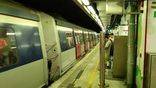港鐵東鐵綫沙田往紅磡的特別短途列車逆線駛入旺角東站2號月台