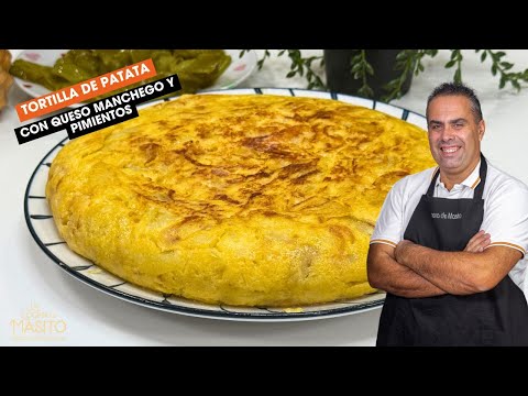 Tortilla de patata con cebolla caramelizada y queso manchego ¡DE ESCANDALO!