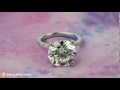 6 Carat Round Cut Diamond With Petite Engagement Ring