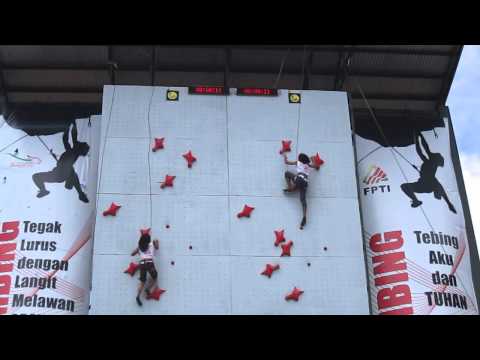 SEA Games 2011 - Climbing, Speed Individual Women 3rd & 4th placing (Singapore vs Singapore)