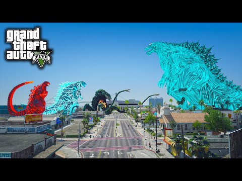 Godzilla Earth vs. Shin Godzilla, Godzilla Filius, Biollante Epic Battle ( GTA V Mods )