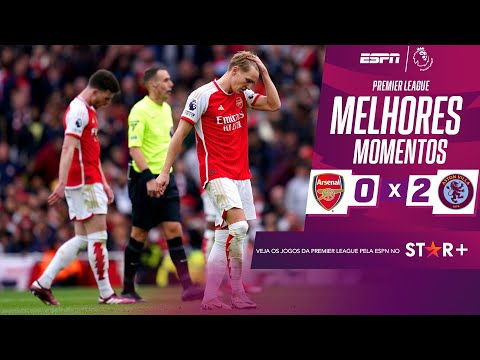 Gols e lances de Arsenal x Aston Villa