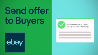 Send an offer to buyers on eBay | Seller Hub | eBay for Business UK