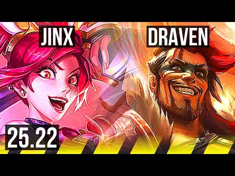 JINX & Brand vs DRAVEN & Nautilus (ADC) | 12/1/2, Godlike | KR Master | 25.22