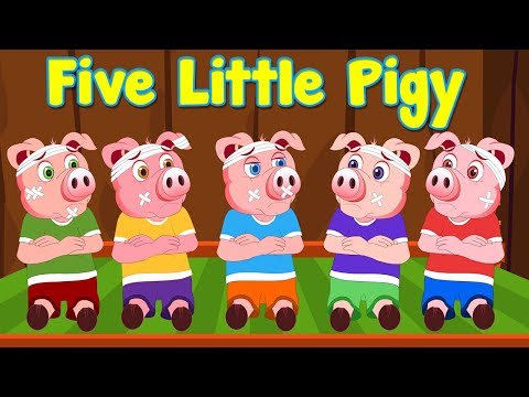 pięć małych świnek | skakać po łóżku