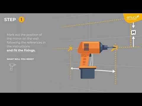 Miroir salle de bain avec éclairage frontal - 800x600 mm - Hercule EMUCA