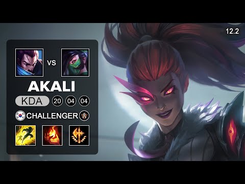 Akali Mid vs Yasuo - KR Challenger - Season 12 Patch 12.2