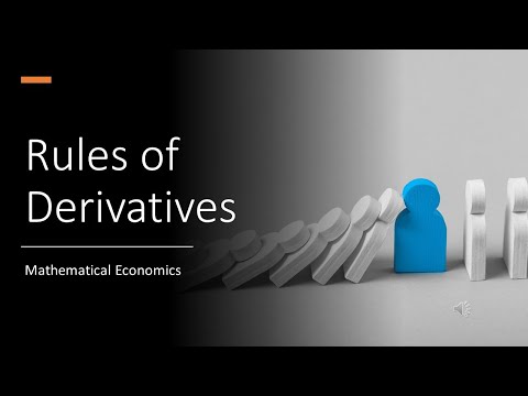 Rules of Derivatives | Rules of Differentiation | Chain Rule Mathematical Economics 803 | Lecture 11
