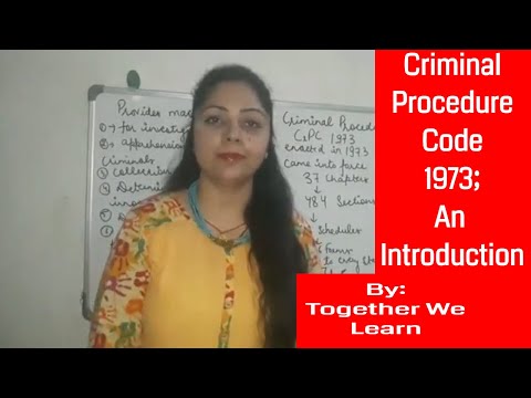 Criminal Procedure Code 1973 || An Introduction || in Hindi Video