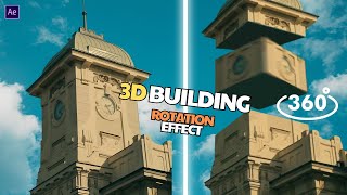 Day 6 | 3D Building Rotation Effect in after effects  🔥