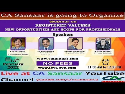 Registered Valuers - New Opportunities and Scope for Professionals | Registered Valuers as per IBBI
