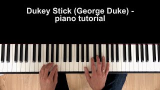 piano tutorial: Dukey Stick (George Duke)