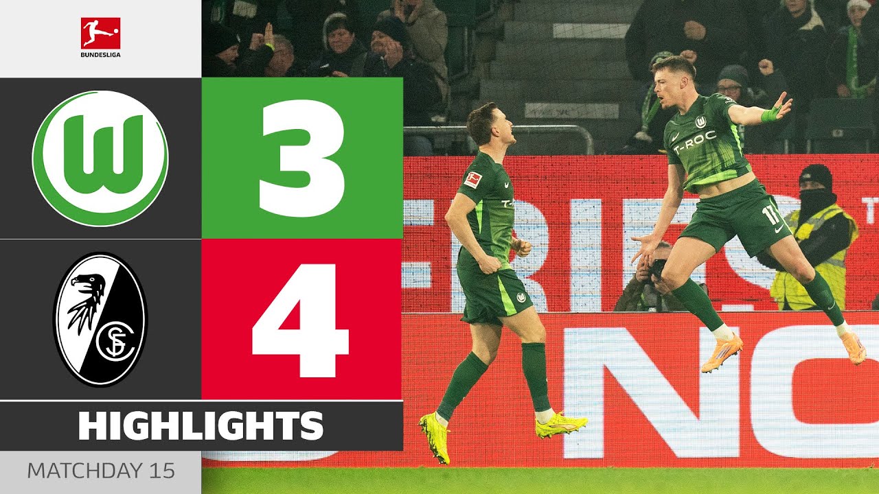 When A HATTRICK Isn't Enough | VFL WOLFSBURG - SC FREIBURG | Highlights | MD 15 – Bundesliga