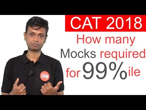 How many mocks required for 99 percentile in CAT 2018