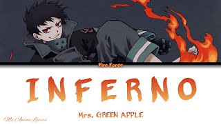 Download lagu Fire Force Opening 「Inferno」 | Mrs. GREEN APPLE | Lyrics (KAN, ROM, ENG) mp3