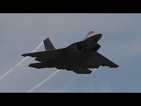 F-22 Raptor Demonstration Practice - Dayton Airshow 2023
