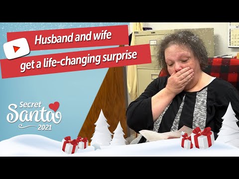 Husband and wife get a life-changing surprise from a Secret Santa