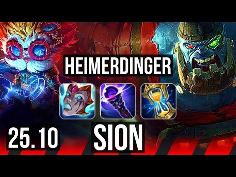 HEIMERDINGER vs SION (TOP) | 97k DMG, 4k comeback | KR Master | 25.10