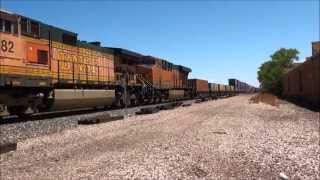 preview picture of video 'BNSF Holbrook Arizona Aug 18 2013'