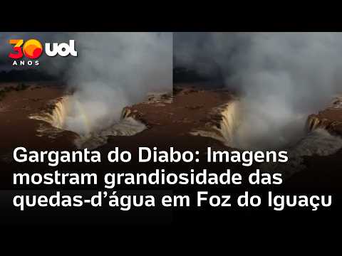 Garganta do Diabo: Imagens de drone mostram a grandiosidade das quedas-d’água em Foz do Iguaçu
