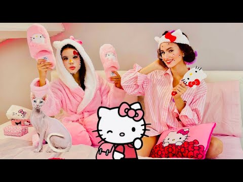 MORNING ROUTINE a tema HELLO KITTY ed il mio GATTO NUDO !!🎀😻- by Charlotte M.