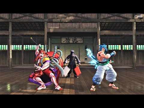 Senryo Kyoshiro vs Kazama Sogetsu (Hardest AI) - Samurai Shodown