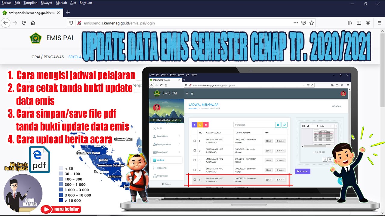 TUTORIAL : UPDATE EMIS 2021 - SEMESTER GENAP TP. 2020/2021 - SMT. GANJIL 2021/2022