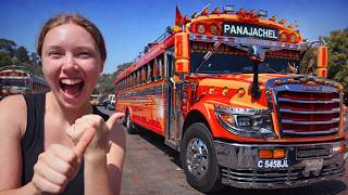 Riding a CHICKEN BUS in GUATEMALA?! Xela to Lake Atitlan