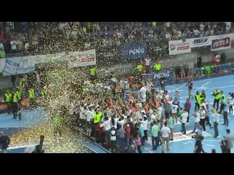 DEKORACJA MEDALOWA. Finał MKS Selgros Lublin-Pogoń Baltica Szczecin 27:25. Hala Globus 15.05.2016.