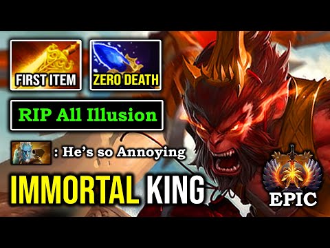 EPIC 10K IMMORTAL MONKEY KING First Item Radiance with Crazy Dodge & Tree Jump 100% Deleted PL DotA