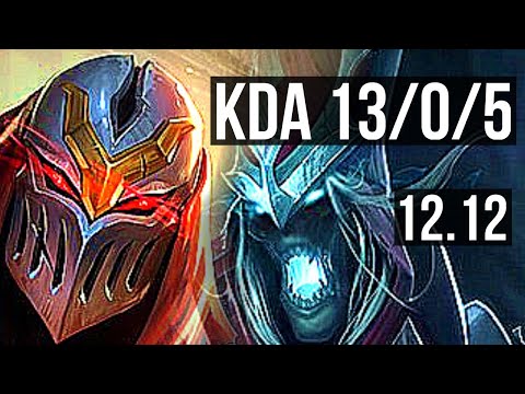 ZED vs KARTHUS (JNG) | 13/0/5, Legendary, 1.6M mastery, 600+ games | EUW Master | 12.12