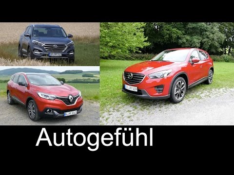 Best compact SUV comparison test Renault Kadjar vs Mazda CX-5 vs Hyundai Tucson - Autogefühl