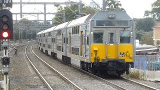 preview picture of video 'Australian Trains: Concord West, non-stop trains, 24May14'