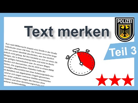 Merkfähigkeit bei Texten Teil 3 *Schwierig* | Fragen zum Text beantworten | Aufgabe mit Lösung