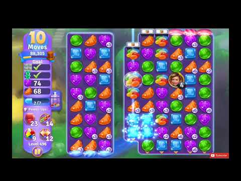 Wonka's World of Candy Level 496 NO BOOSTERS - A S GAMING ✔